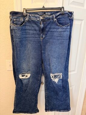 Torrid Perfect Wide-Leg Vintage Stretch Ripped Jeans